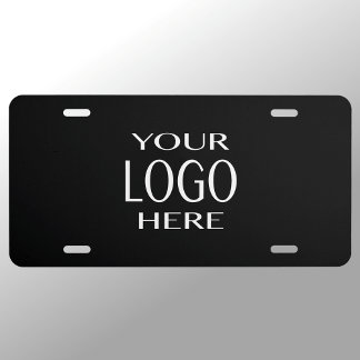 Easy Logo Replacement | Black License Plate