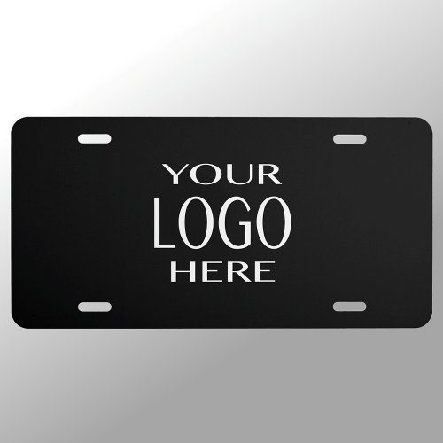 Easy Logo Replacement  Black License Plate