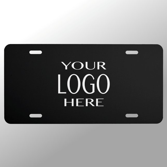 Easy Logo Replacement | Black License Plate (Creator Uploaded)