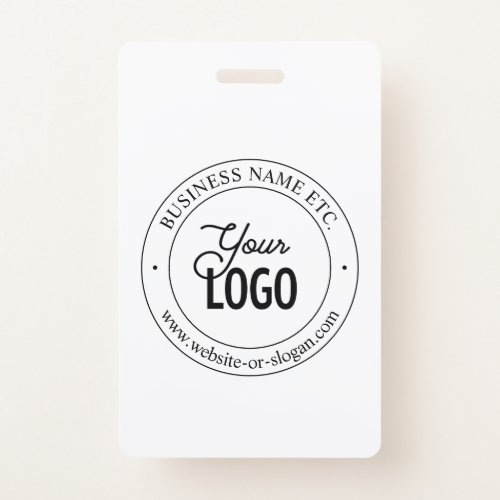 Easy Logo Replacement  Customizable Text  Black Badge