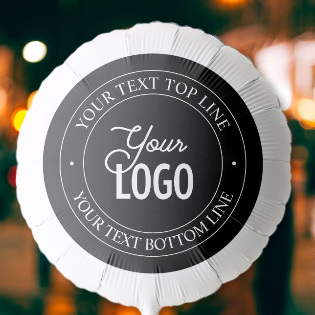 Easy Logo Replacement & Customizable Text | Black Balloon (Creator Uploaded)