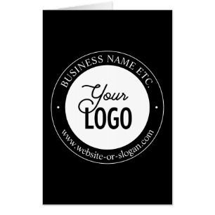 Easy Logo Replacement & Customizable Text   Black Card
