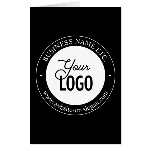 Easy Logo Replacement  Customizable Text  Black Card