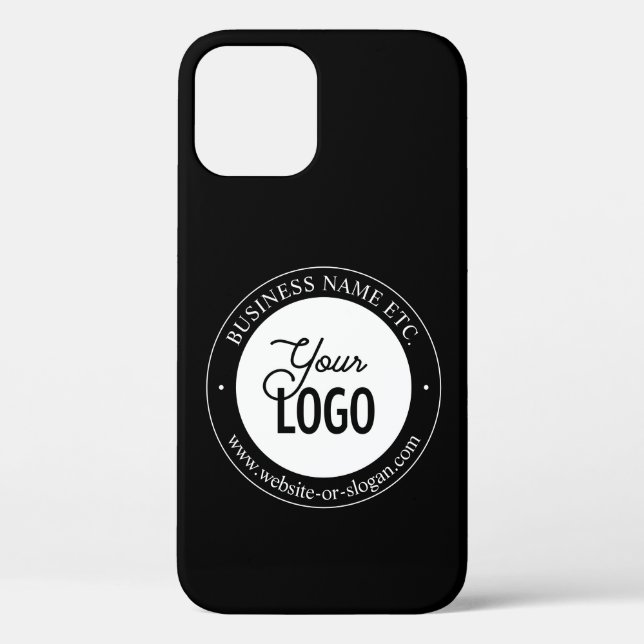 Easy Logo Replacement & Customizable Text | Black  Case-Mate iPhone Case (Back)