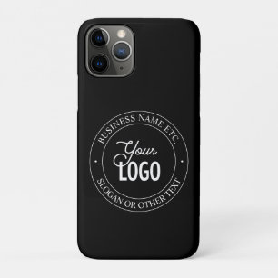 Easy Logo Replacement & Customizable Text   Black iPhone 11 Pro Case