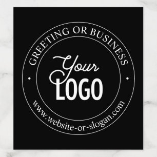Easy Logo Replacement & Customizable Text Black Envelope Liner