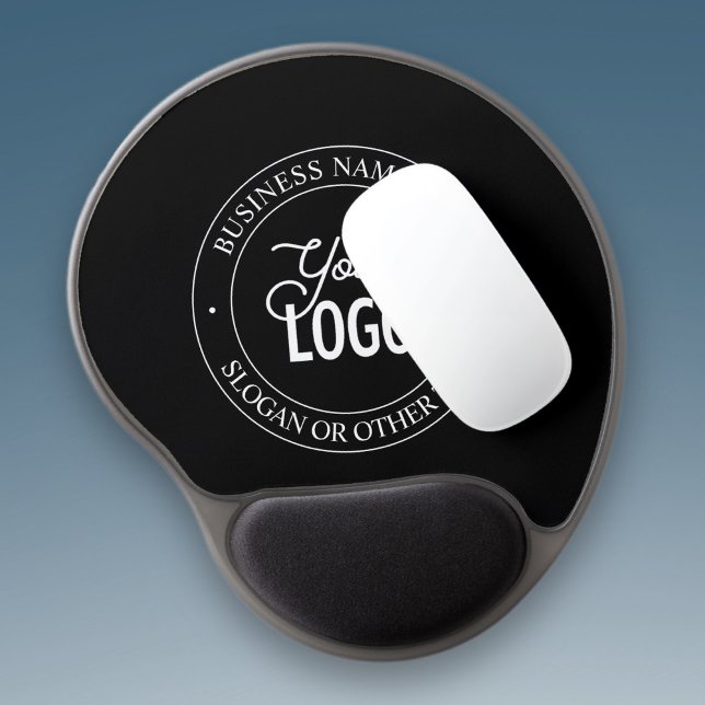 Easy Logo Replacement & Customizable Text | Black Gel Mouse Pad (Creator Uploaded)