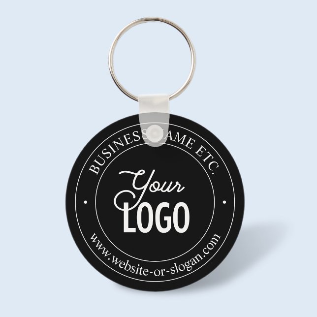 Easy Logo Replacement & Customizable Text | Black Keychain (Creator Uploaded)
