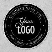 Easy Logo Replacement & Customizable Text, Black Patch