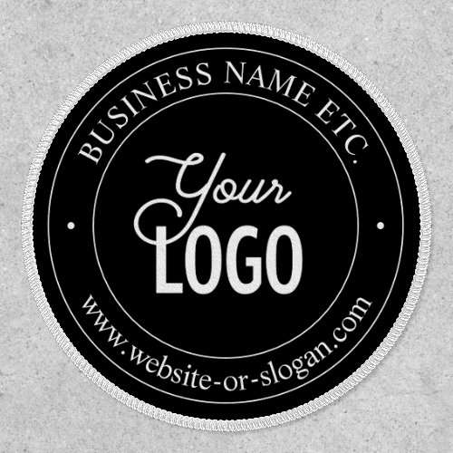 Easy Logo Replacement  Customizable Text  Black Patch
