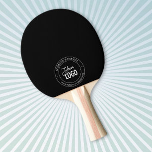 Easy Logo Replacement & Customizable Text   Black Ping Pong Paddle