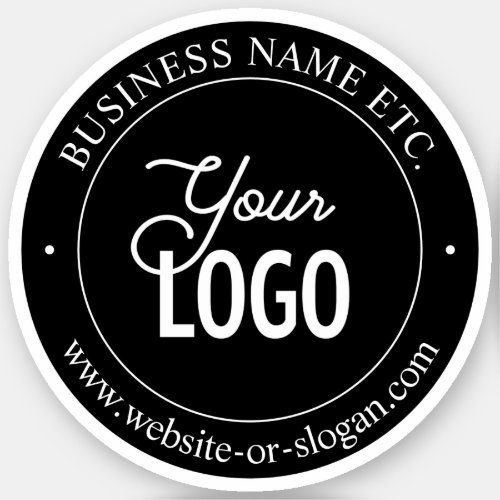 Easy Logo Replacement  Customizable Text  Black Sticker