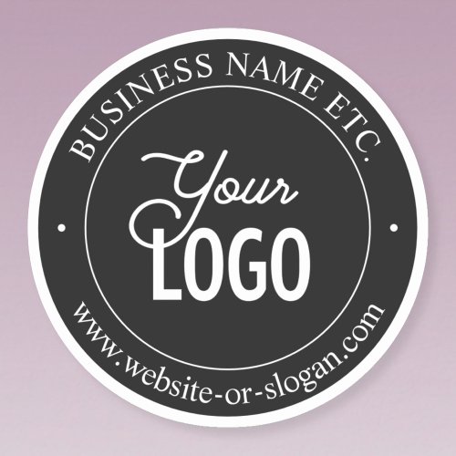 Easy Logo Replacement  Customizable Text  Black Sticker