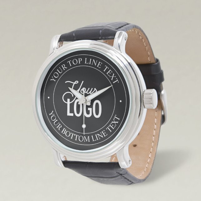 Easy Logo Replacement & Customizable Text | Black Watch (Creator Uploaded)