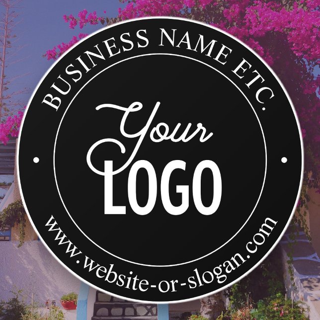 Easy Logo Replacement & Customizable Text | Black Window Cling (Creator Uploaded)