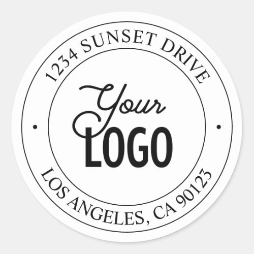 Easy Logo Replacement  Customizable Text Classic Round Sticker
