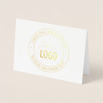 Easy Logo Replacement & Customizable Text Foil Card | Zazzle