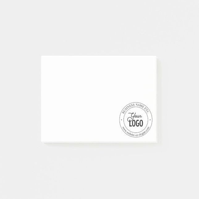 Easy Logo Replacement & Customizable Text Post-it Notes (Front)