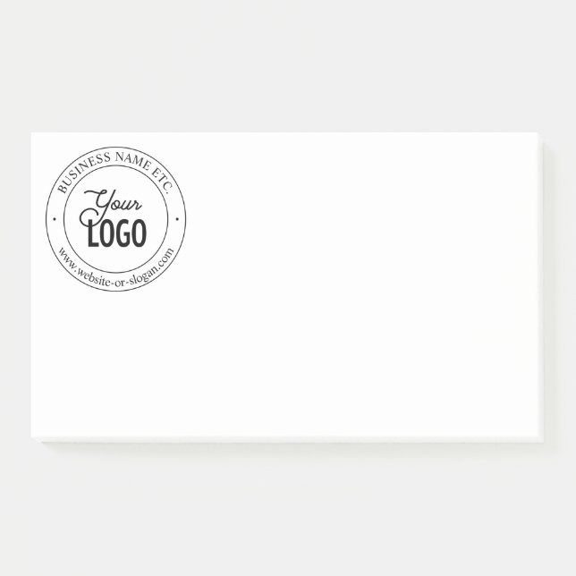 Easy Logo Replacement & Customizable Text Post-it Notes (Front)