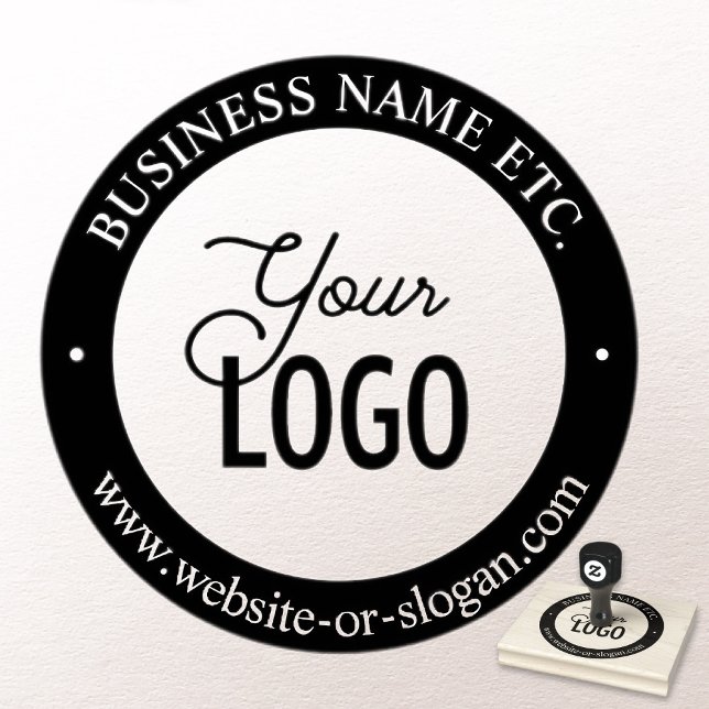 Easy Logo Replacement & Customizable Text Rubber Rubber Stamp (Creator Uploaded)