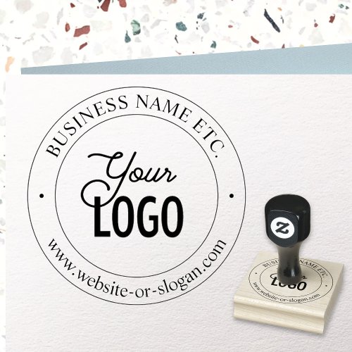 Easy Logo Replacement  Customizable Text Rubber Stamp