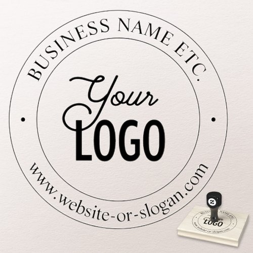 Easy Logo Replacement  Customizable Text Rubber Stamp