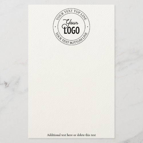 Easy Logo Replacement  Customizable Text Stationery