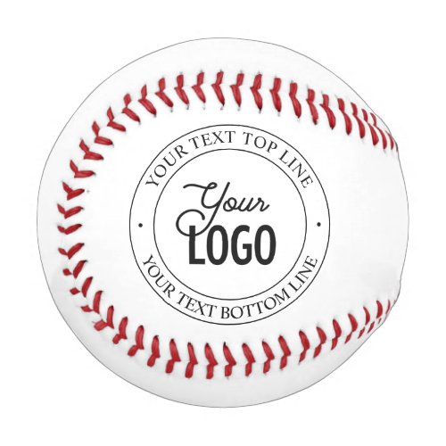 Easy Logo Replacement  Customizable Text  White Baseball