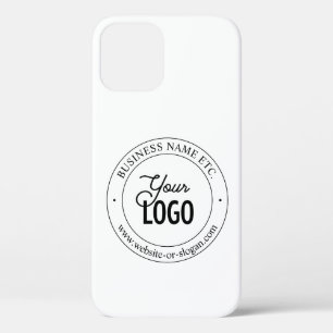 Easy Logo Replacement & Customizable Text White iPhone 12 Pro Case