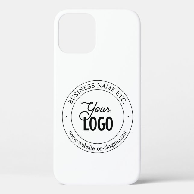 Easy Logo Replacement & Customizable Text | White Case-Mate iPhone Case (Back)