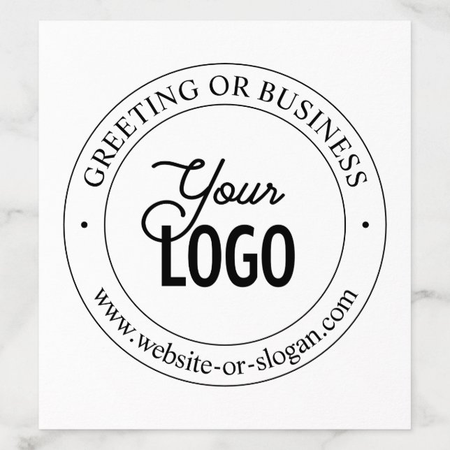 Easy Logo Replacement & Customizable Text | White Envelope Liner (Design)