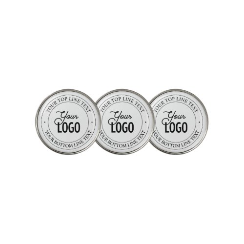 Easy Logo Replacement  Customizable Text  White Golf Ball Marker