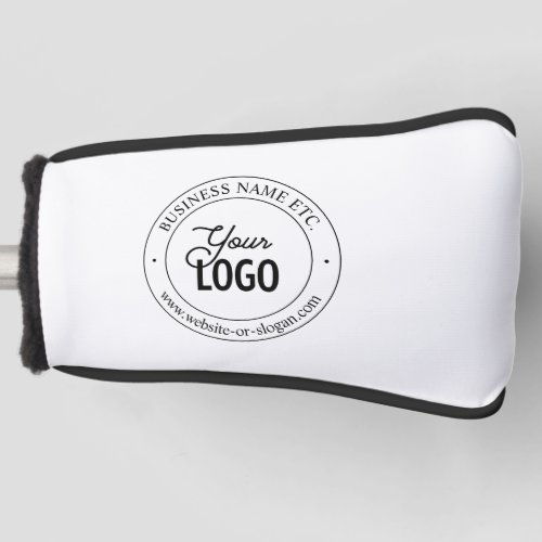 Easy Logo Replacement  Customizable Text  White Golf Head Cover