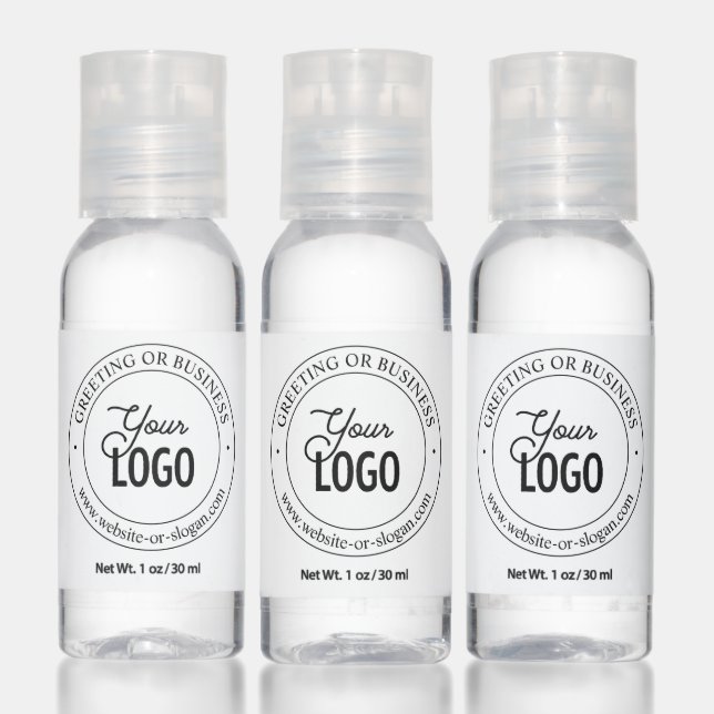 Easy Logo Replacement & Customizable Text | White Hand Sanitizer (Set)