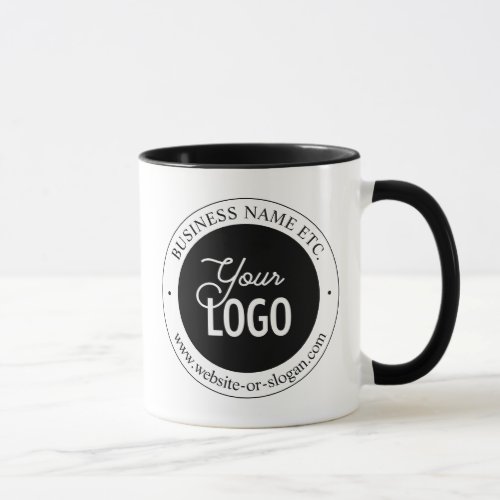 Easy Logo Replacement  Customizable Text  White  Mug