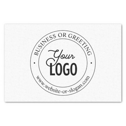 Easy Logo Replacement  Customizable Text  White Tissue Paper