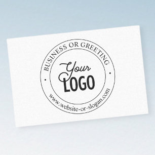 Easy Logo Replacement & Customizable Text White Tissue Paper
