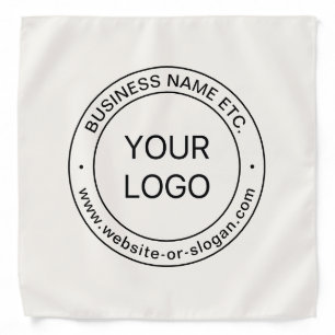 Easy Logo Replacement & Editable Text   Off White Bandana