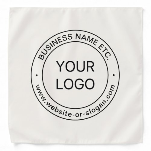 Easy Logo Replacement  Editable Text  Off White Bandana