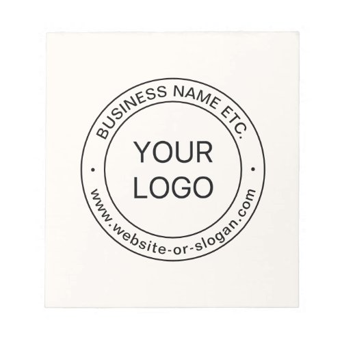 Easy Logo Replacement  Editable Text  Off White Notepad