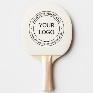 Easy Logo Replacement & Editable Text Off White Ping Pong Paddle