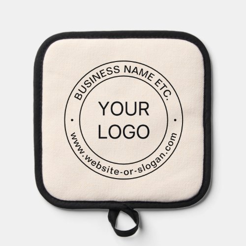 Easy Logo Replacement  Editable Text  Off White Pot Holder