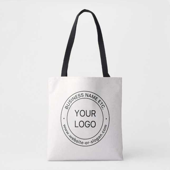 Easy Logo Replacement & Editable Text | Off White Tote Bag