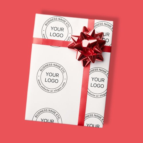 Easy Logo Replacement  Editable Text  Off White Wrapping Paper