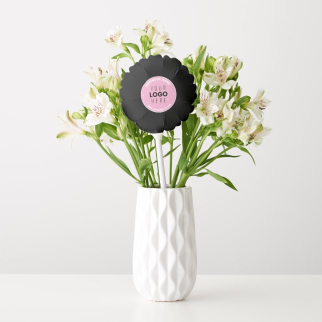 Easy Logo Replacement & Editable Text | Pink/DIY Balloon (Vase)