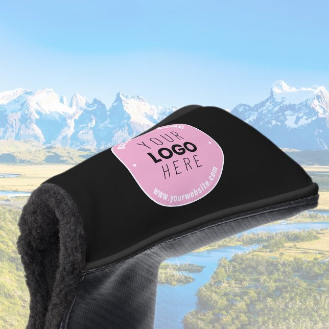 Easy Logo Replacement & Editable Text | Pink/DIY Golf Head Cover (Creator Uploaded)