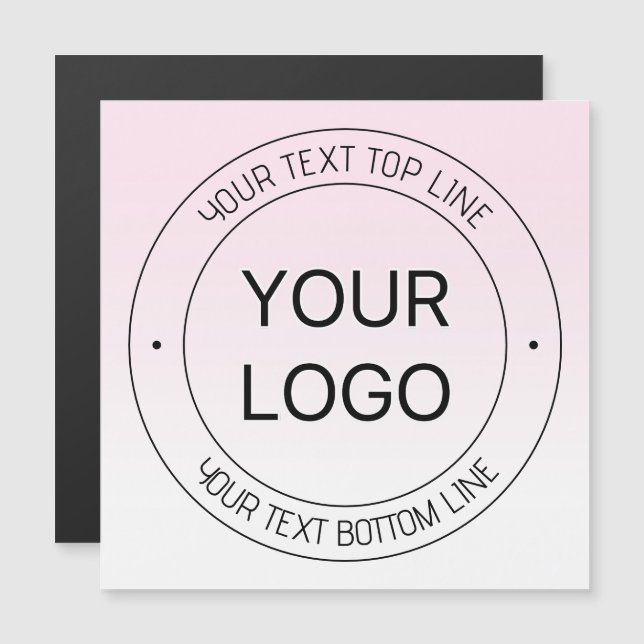 Easy Logo Replacement & Editable Text Pink Ombre (Front/Back)