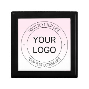 Easy Logo Replacement & Editable Text Pink Ombre Gift Box