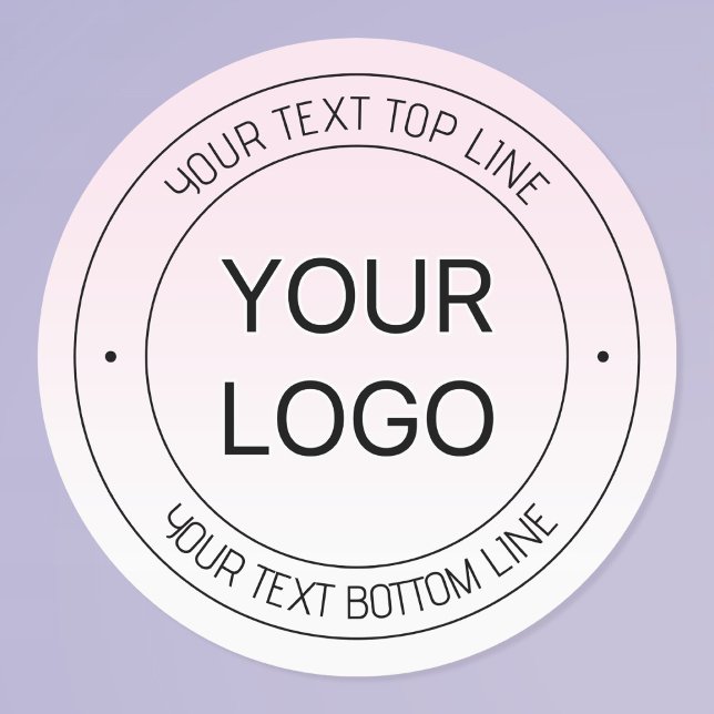 Easy Logo Replacement & Editable Text Pink Ombre Labels (Creator Uploaded)