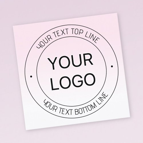 Easy Logo Replacement  Editable Text Pink Ombre Loyalty Card